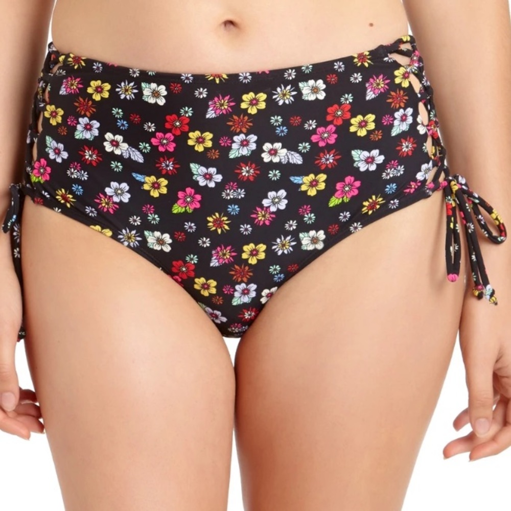 California Waves high waist floral bikini medium